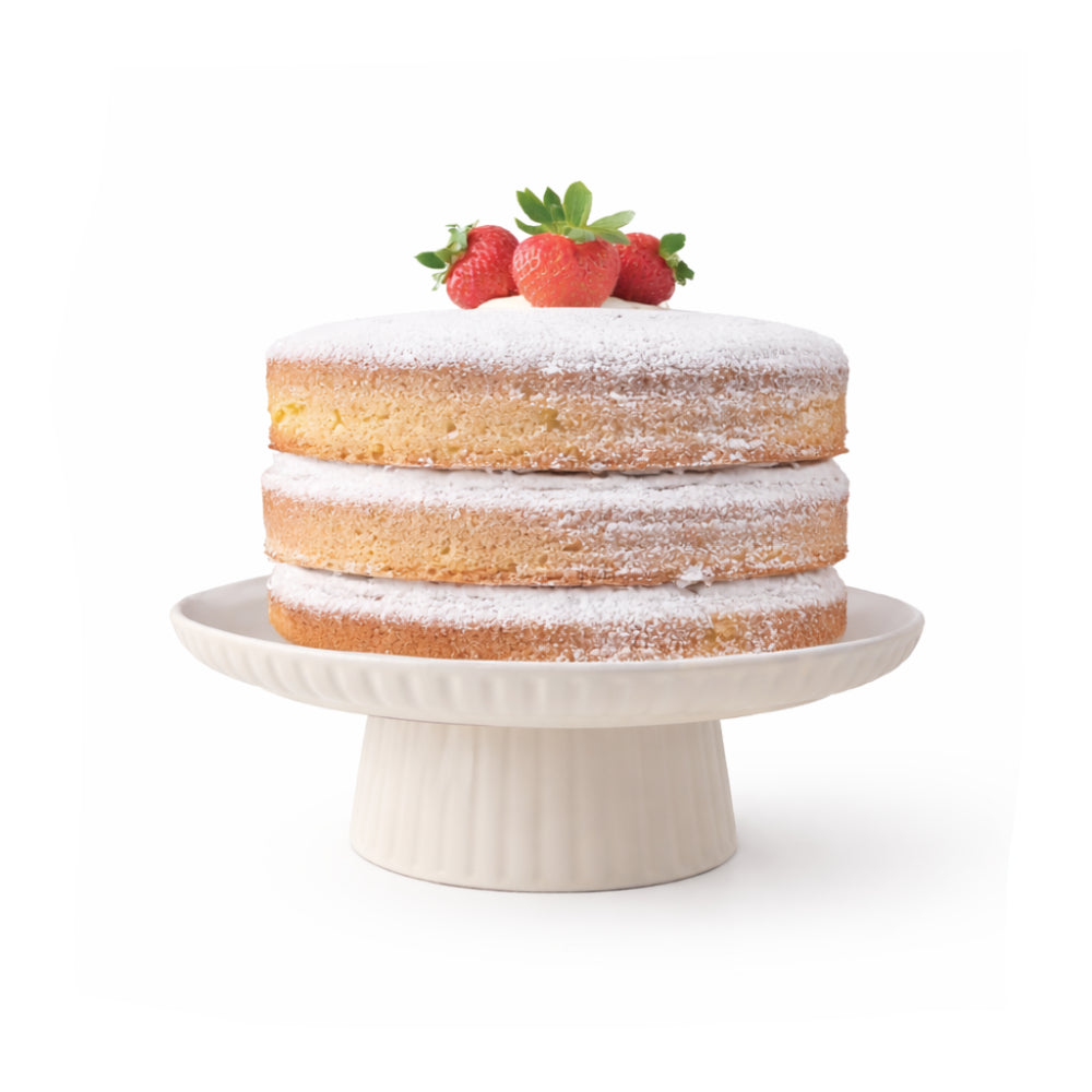 K&Co. Rhubarb Cake Stand Large - CREAM