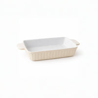 K&Co. Rhubarb Baking Dish Small  - CREAM