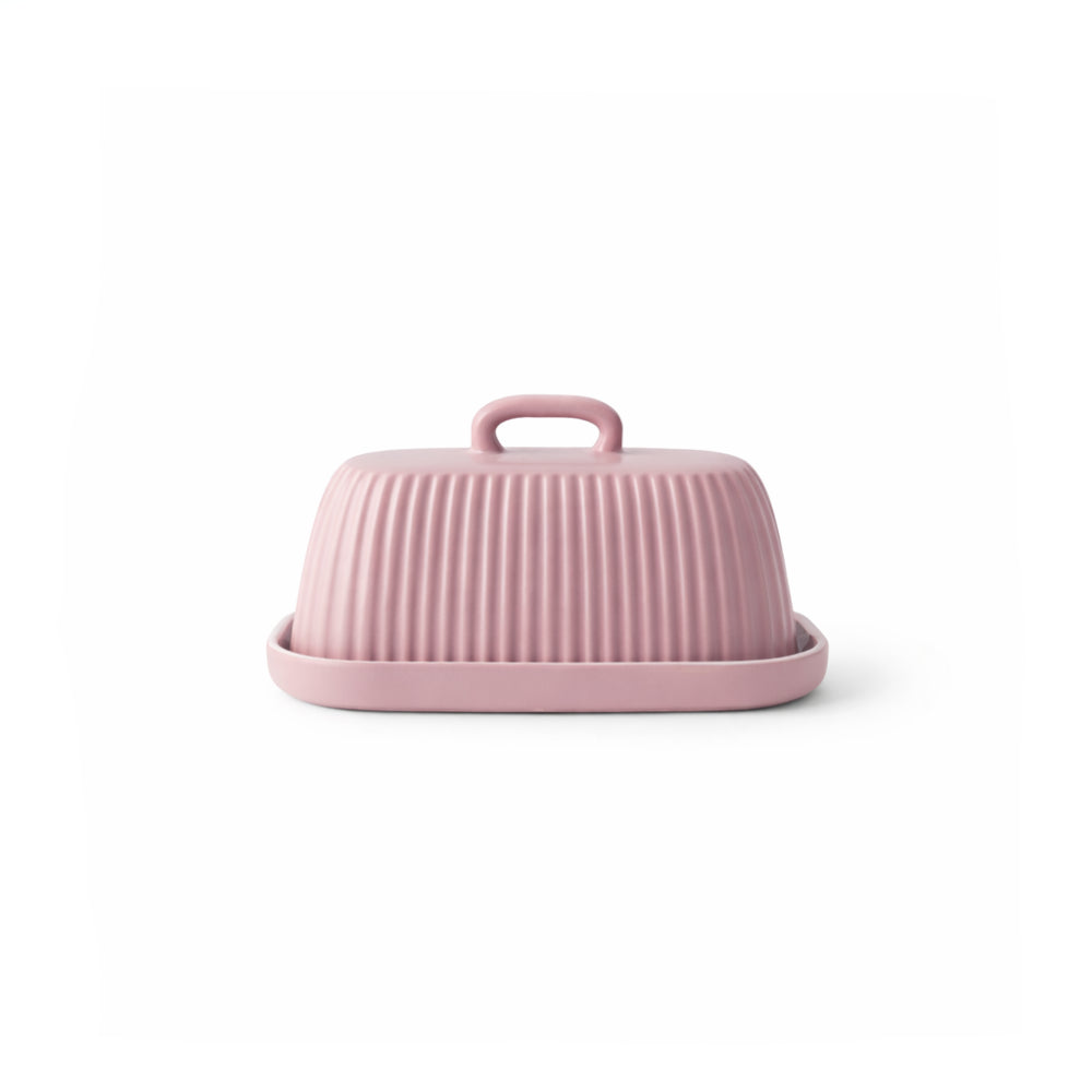 K&Co. Rhubarb Butter Dish - BLUSH