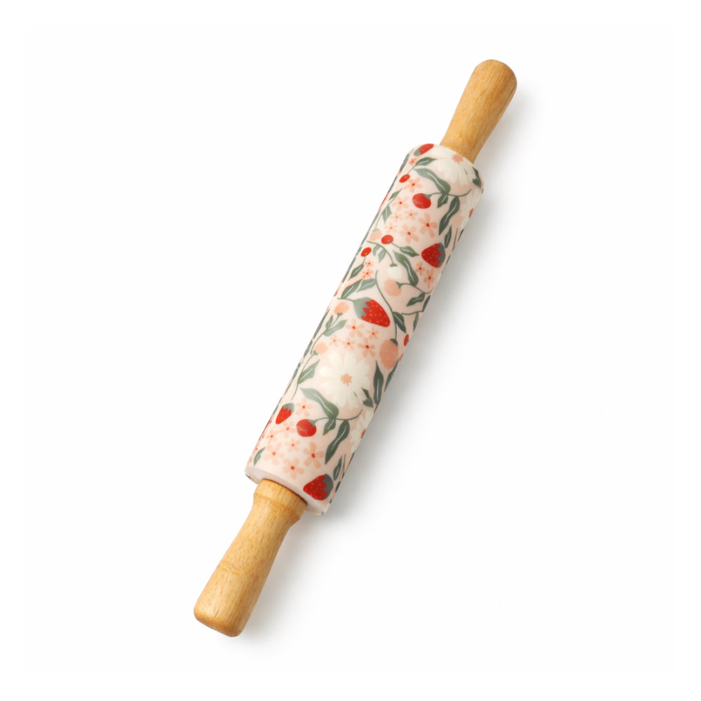 K&Co. Rhubarb Printed Rolling Pin - BERRIES & BLOOMS
