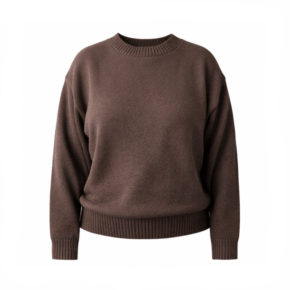 K&Co.Petal Series Knit Sweater - CHOCOLATE