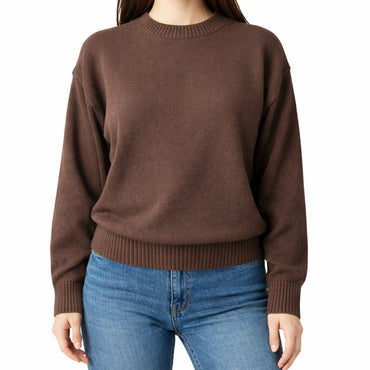 K&Co.Petal Series Knit Sweater - CHOCOLATE