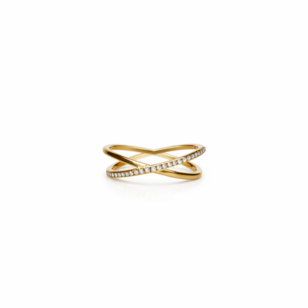 K&Co. Signature Jewellery Cara Cross Ring - GOLD