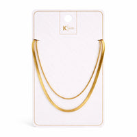 K&Co. Signature Jewellery Jada Layered Snake Chain Necklace - GOLD