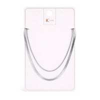 K&Co. Signature Jewellery Jada Layered Snake Chain Necklace - SILVER
