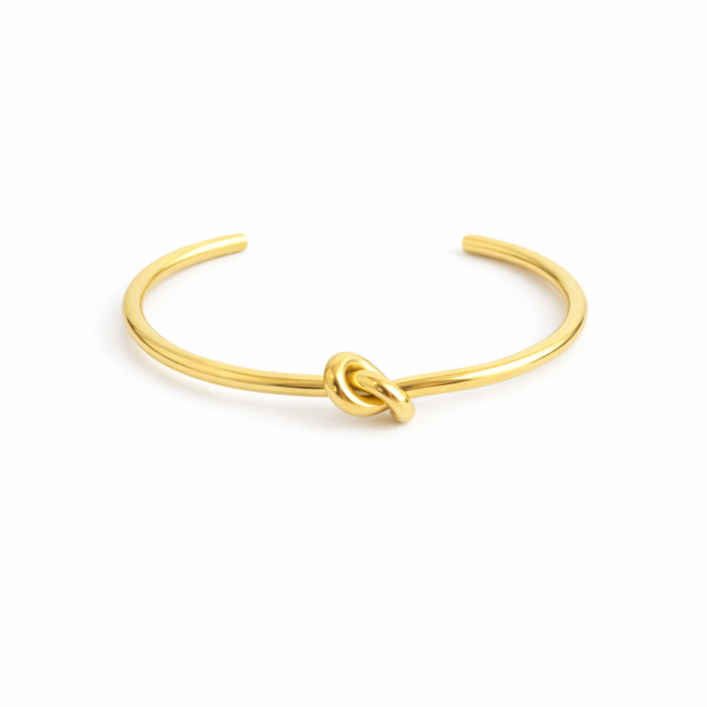 K&Co. Signature Jewellery Kiara Knot Bangle Bracelet - GOLD