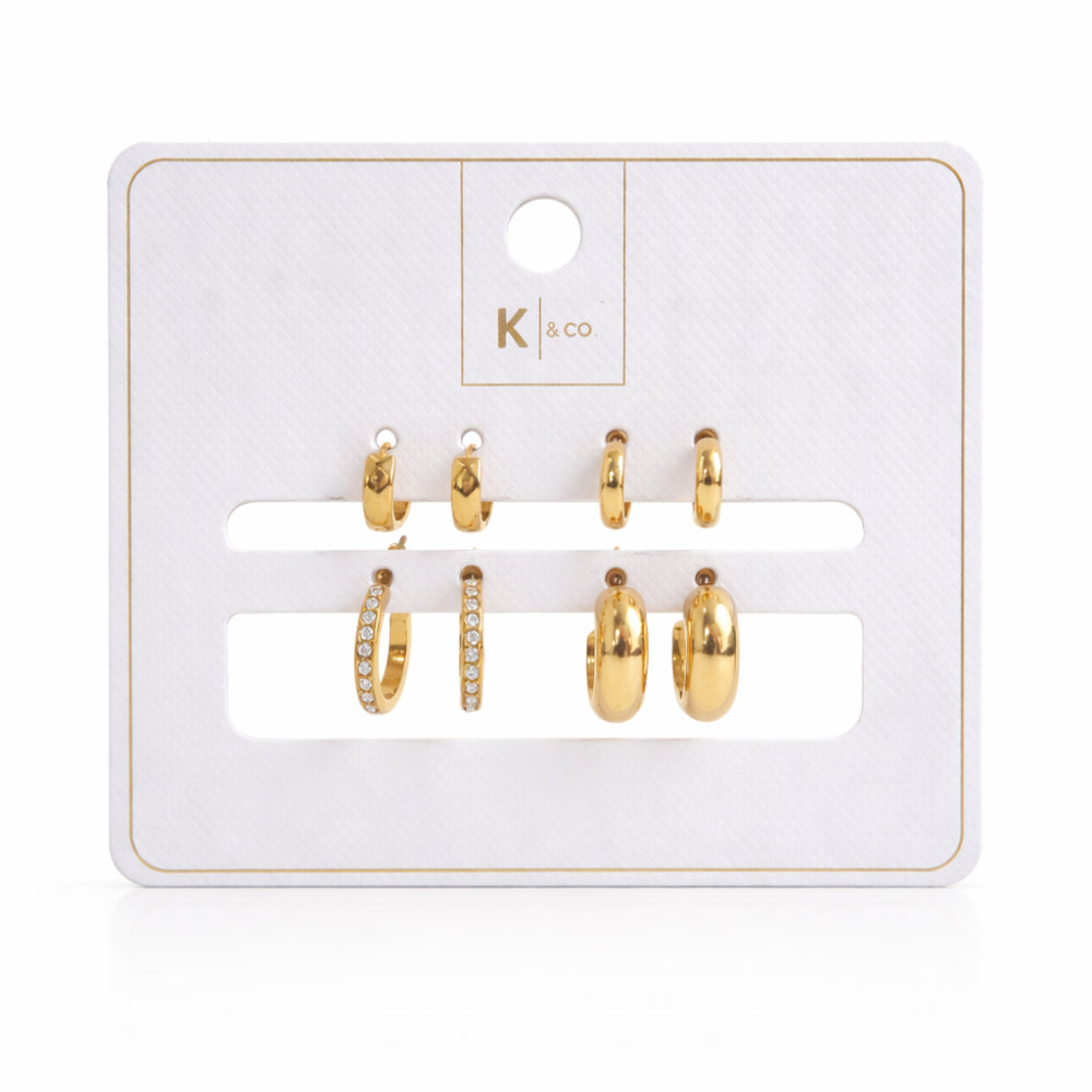 K&Co. Signature Jewellery Fiona Earring Set - GOLD