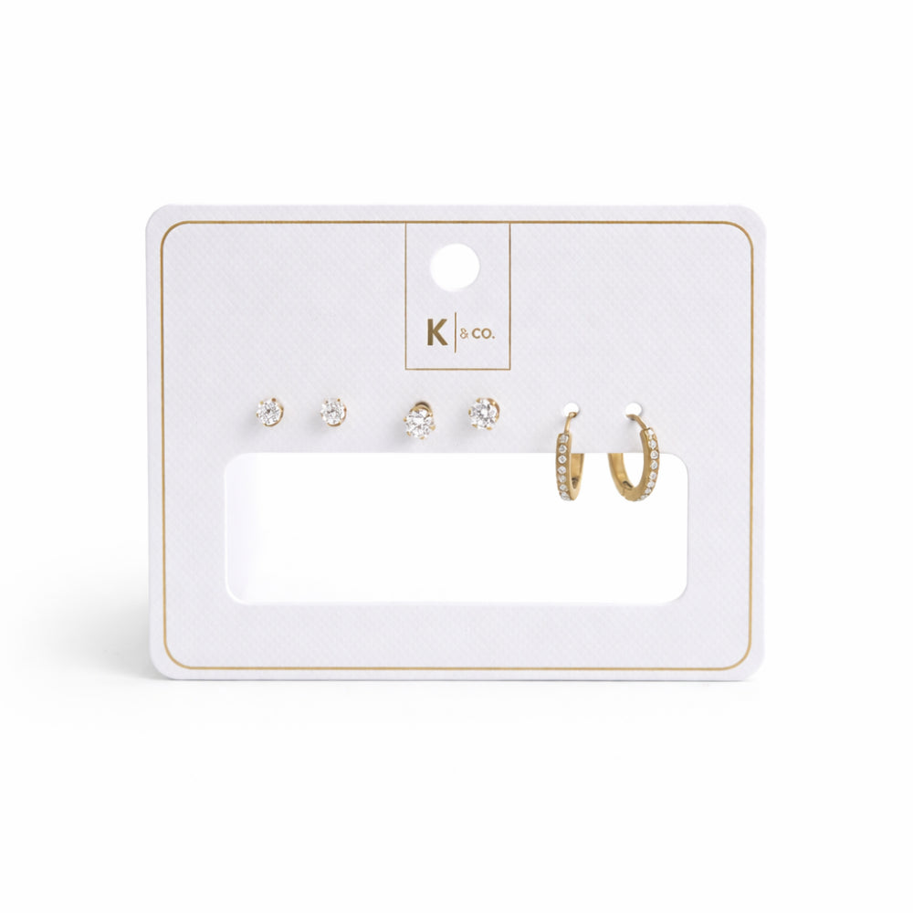 K&Co. Signature Jewellery Tiana Earring Set - GOLD