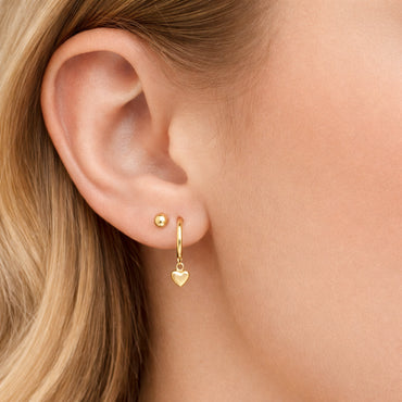 K&Co. Signature Jewellery Lia Heart Earring Set - GOLD