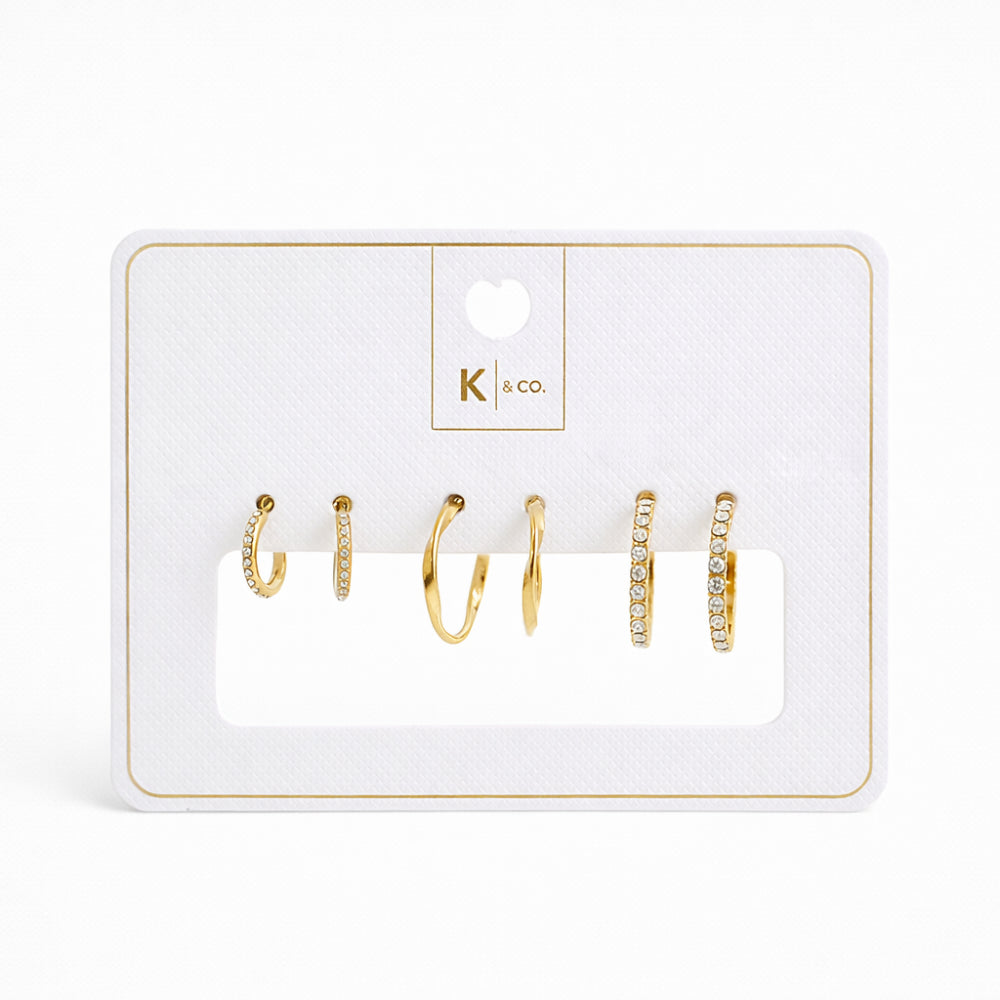 K&Co. Signature Jewellery Hayley Earring Set - GOLD