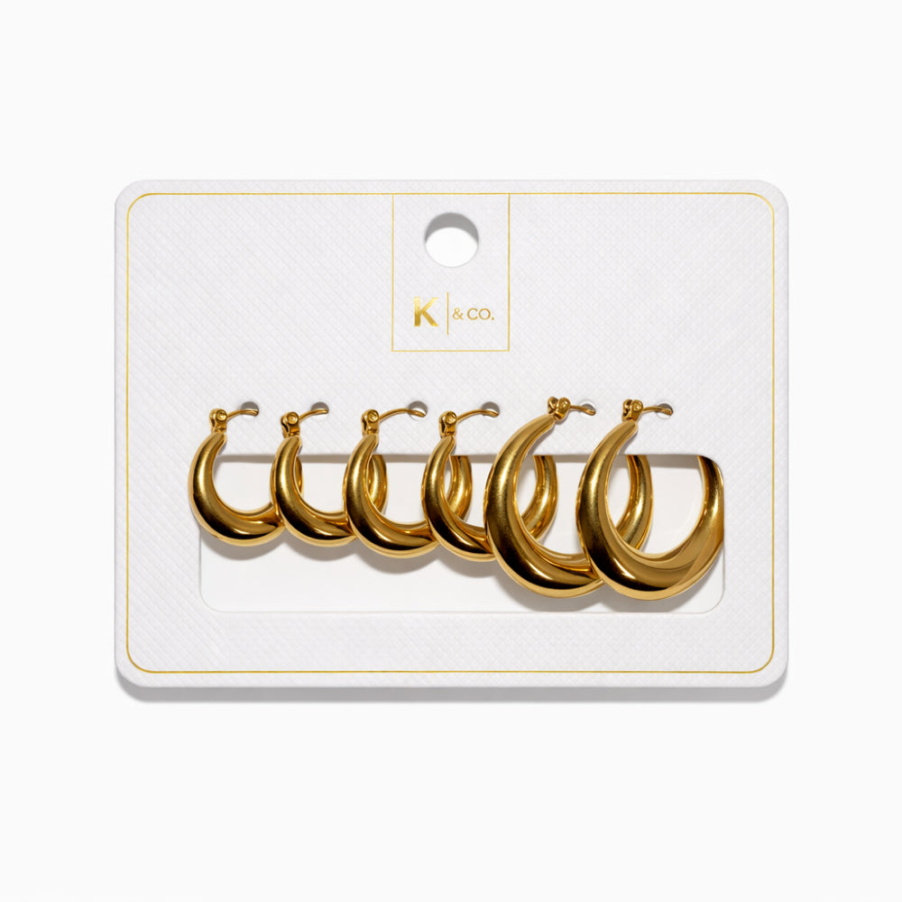 K&Co. Signature Jewellery Abella Earring Set - GOLD