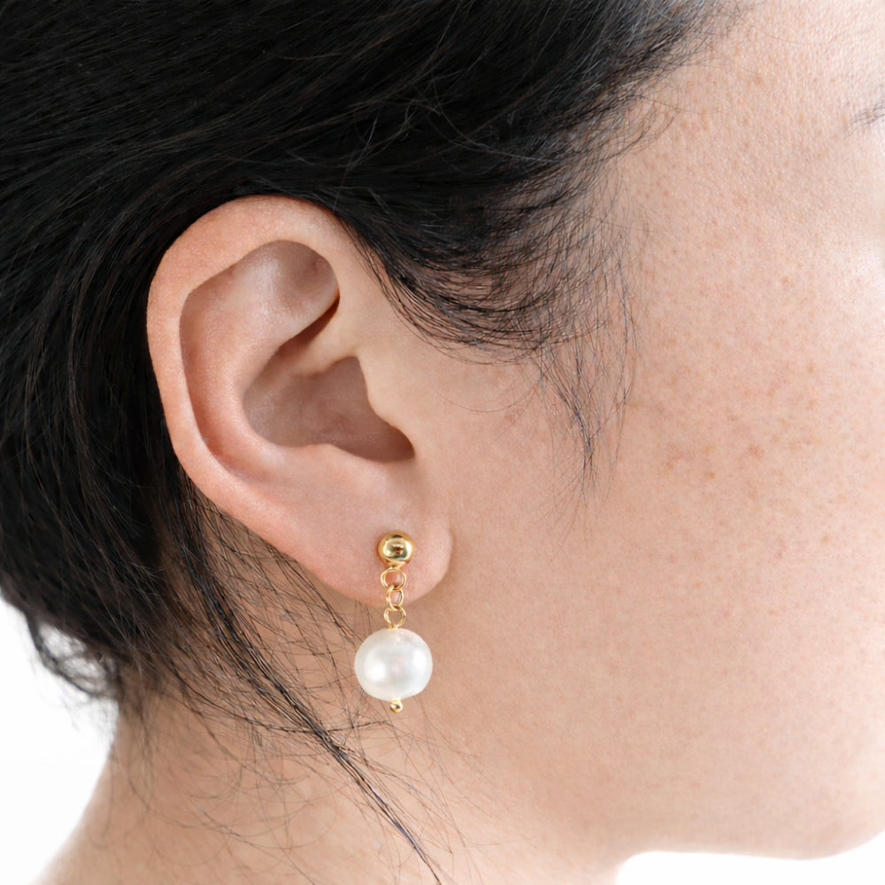 K&Co. Signature Jewellery Erin Pearl Earrings - GOLD