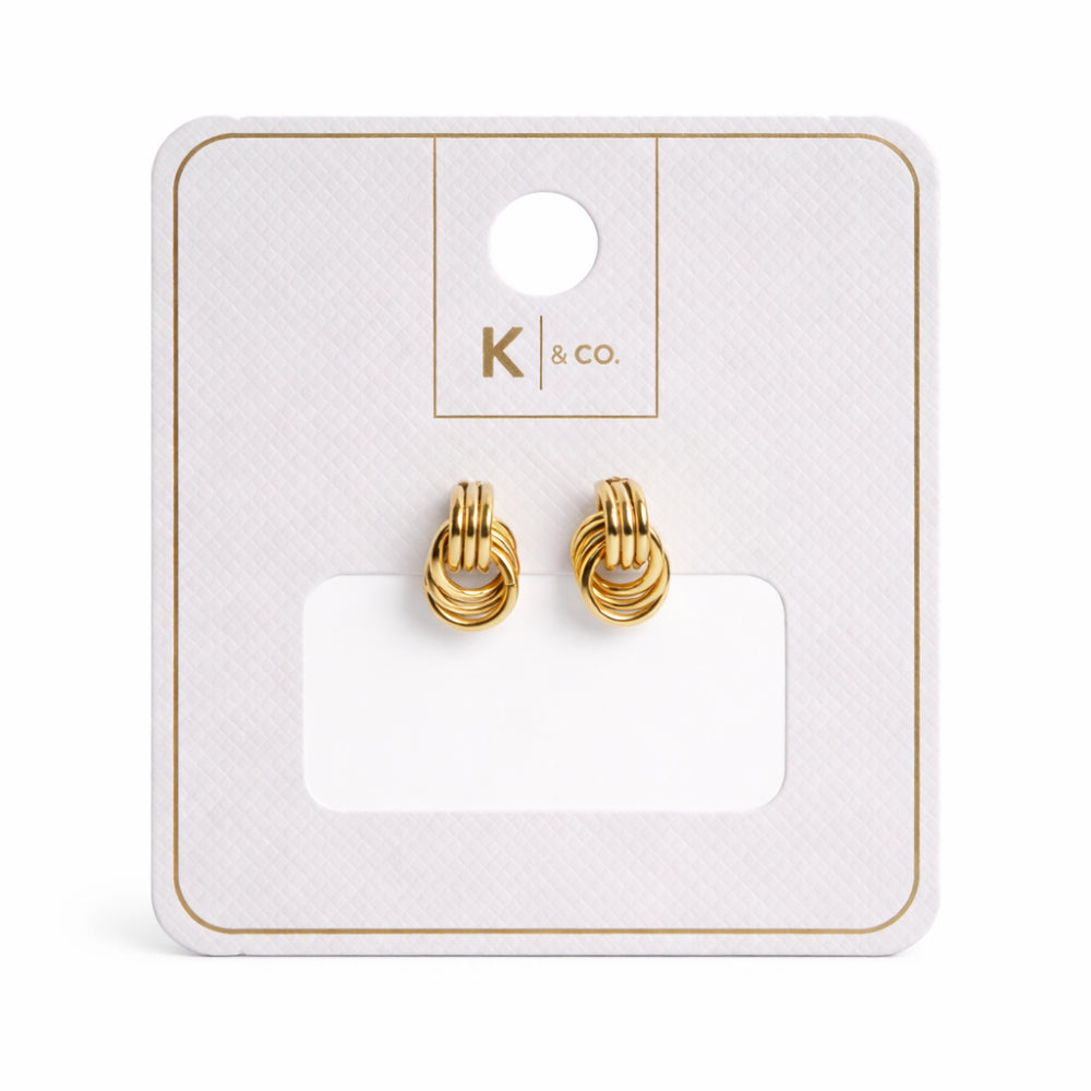 K&Co. Signature Jewellery Kiara Knot Earrings - GOLD