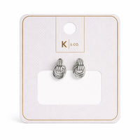 K&Co. Signature Jewellery Kiara Knot Earrings - SILVER