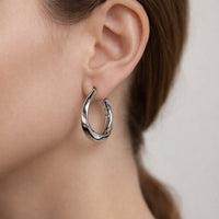 K&Co. Signature Jewellery Georgia Twist Earrings - SILVER