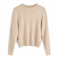 K&Co. Primrose Collection Cable Knit Sweater - OATMEAL