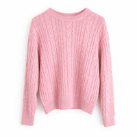 K&Co. Primrose Collection Cable Knit Sweater - DUSTY ROSE