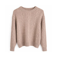 K&Co. Primrose Collection Cable Knit Sweater - BROWN