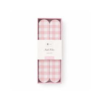 K&Co. Petal Series Printed Nail File 6pk - PINK GINGHAM