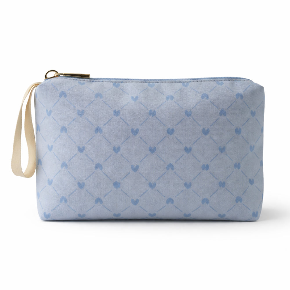Petal Series Printed Makeup Bag Large - HEARTS