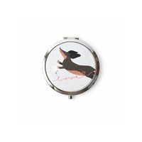 K&Co. Petal Series Pocket  Mirror - HAPPY PUP