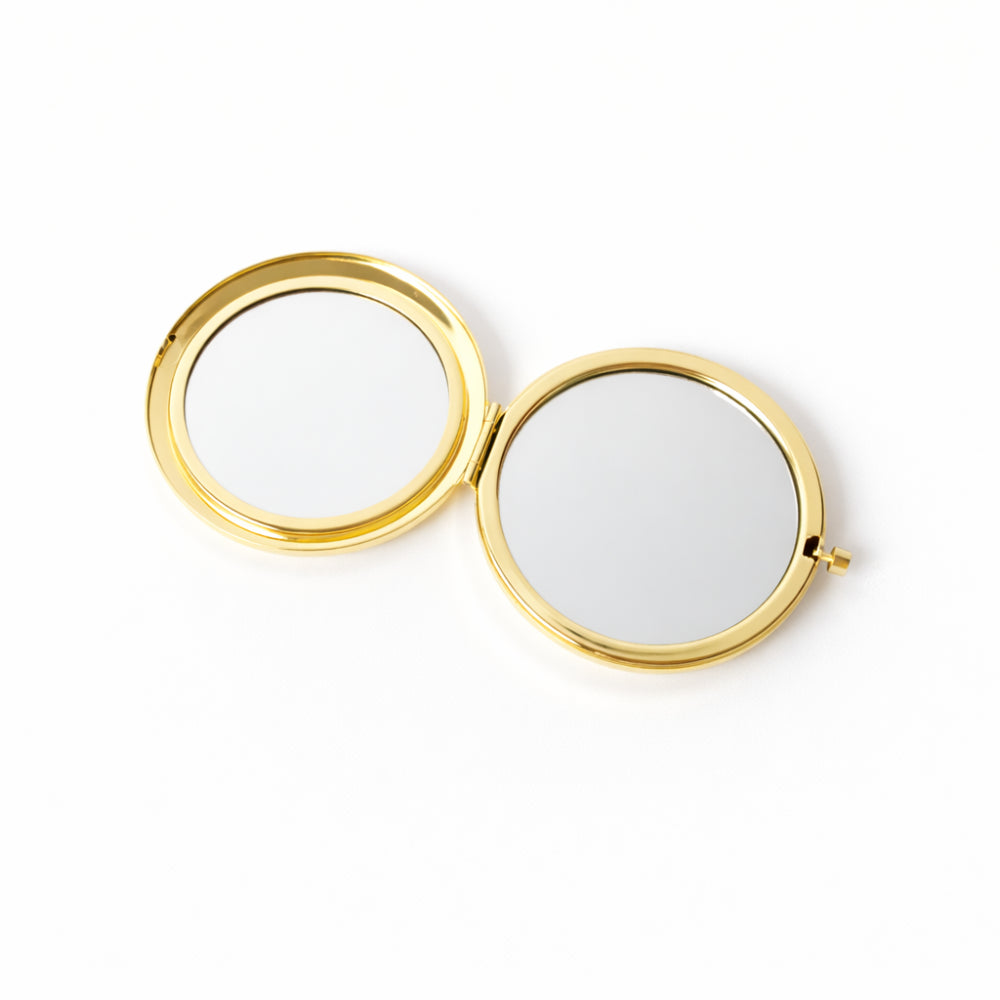 K&Co. Petal Series Pocket  Mirror - PINK BOW