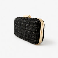 K&Co. Petal Series Boucle Clutch  - BLACK