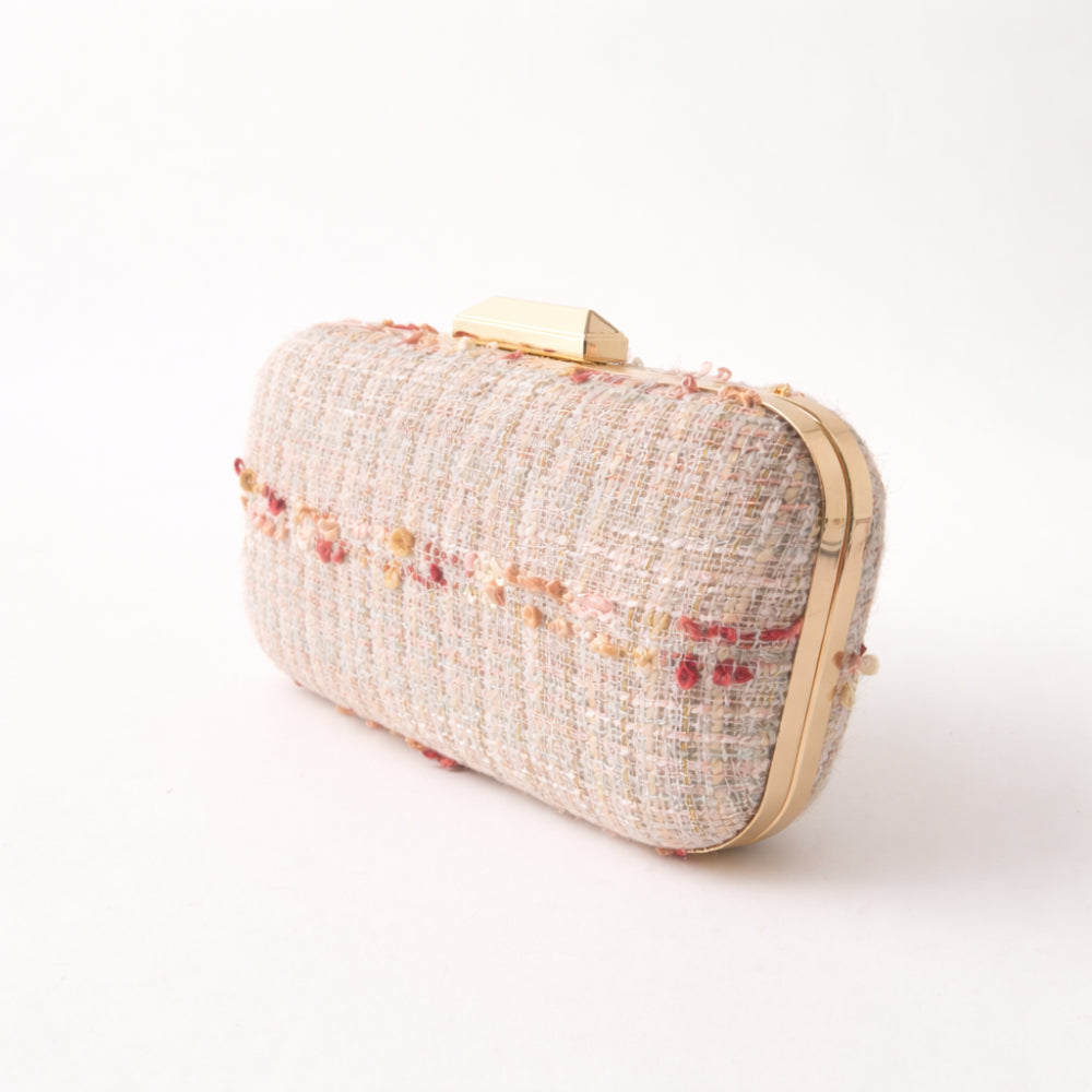 K&Co. Petal Series Boucle Clutch  - PINK