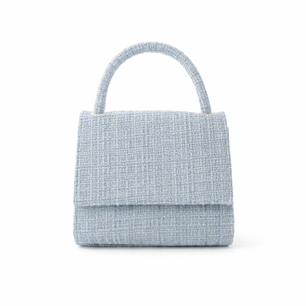 K&Co. Petal Series Boucle Top Handle Side Bag  - BLUE