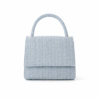 K&Co. Petal Series Boucle Top Handle Side Bag  - BLUE