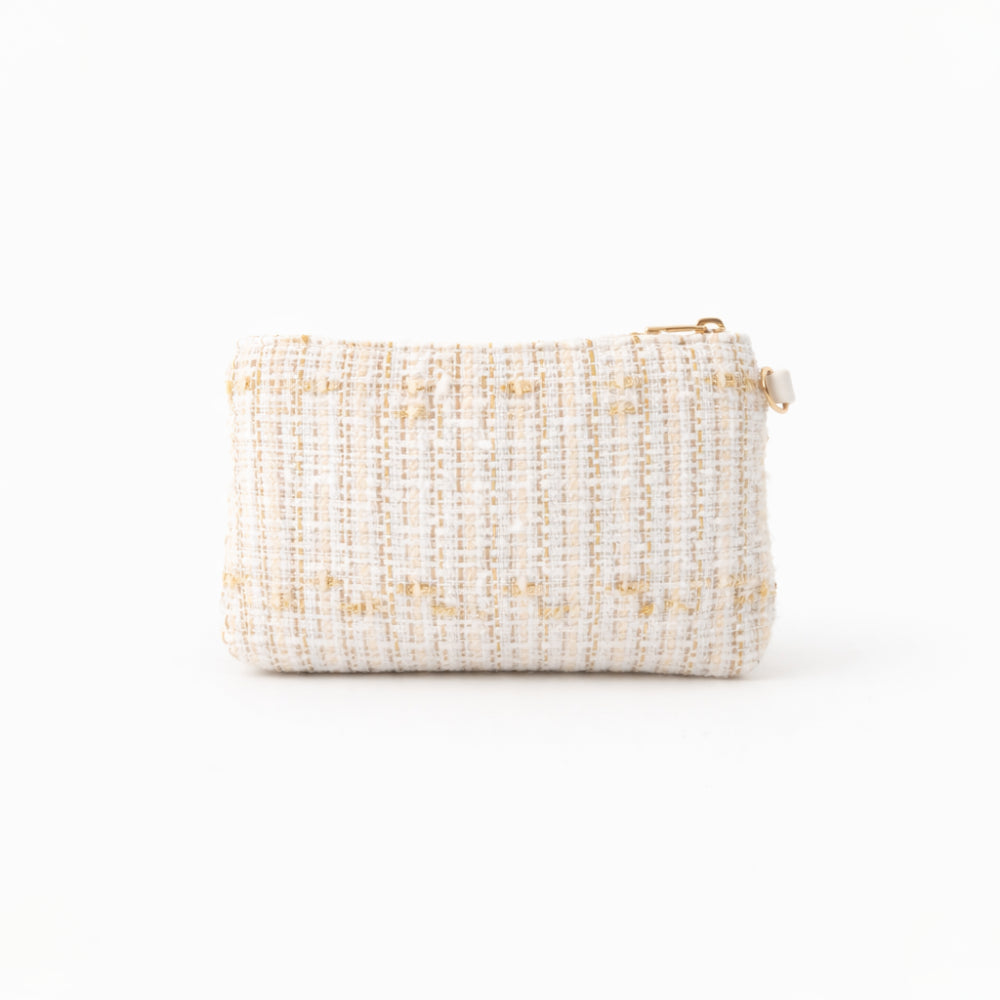 K&Co. Petal Series Boucle Mini Tote Bag with Pouch  - BEIGE