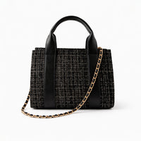 K&Co. Petal Series Boucle Mini Tote Bag with Pouch  - BLACK