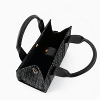 K&Co. Petal Series Boucle Mini Tote Bag with Pouch  - BLACK