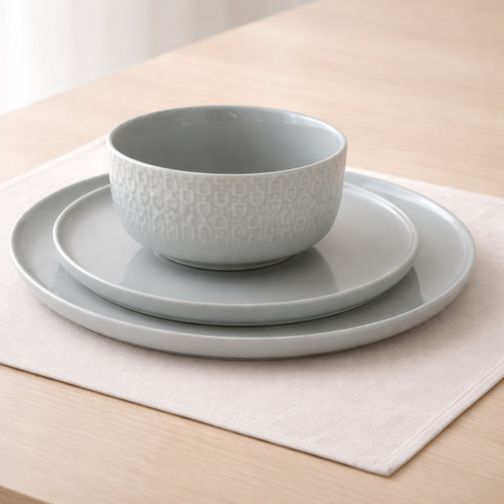 K&Co. Versaille Dinner Set 12pc - GREY