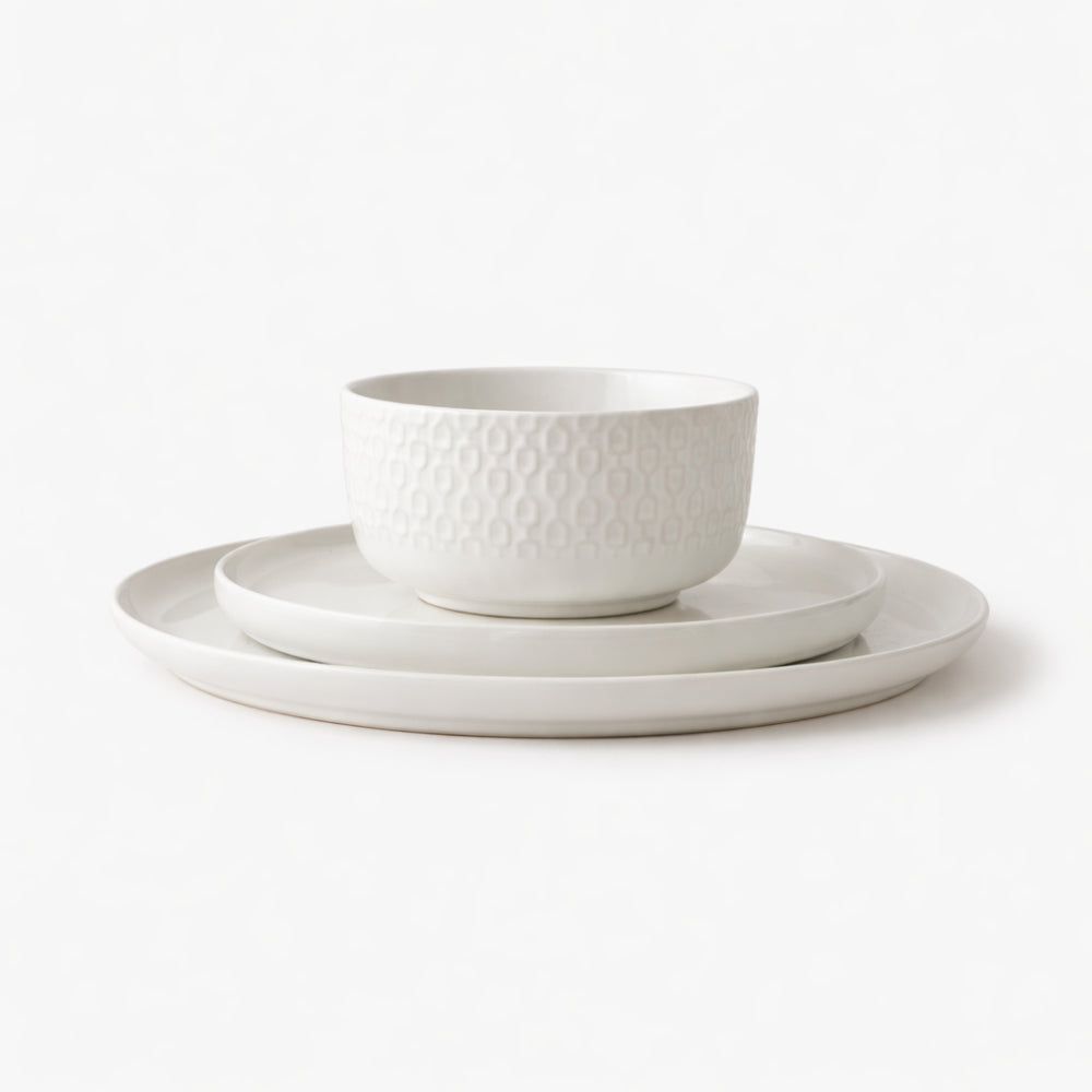 K&Co. Versaille Dinner Set 12pc - BONE