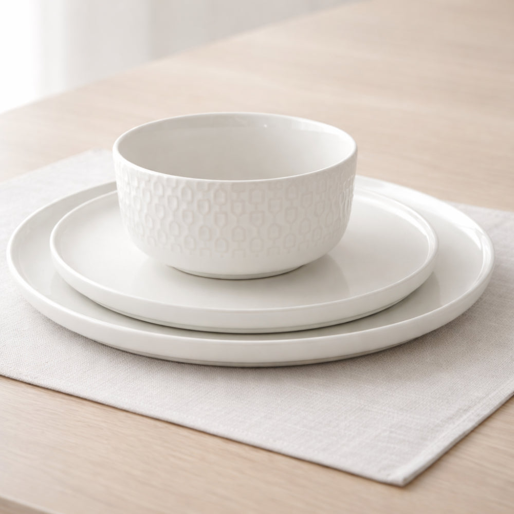 K&Co. Versaille Dinner Set 12pc - BONE