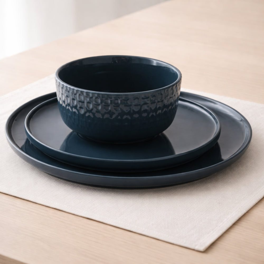 K&Co. Versaille Dinner Set 12pc - SLATE