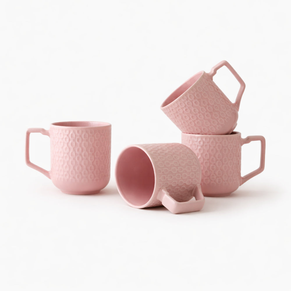 K&Co. Versaille Mug Set 4pk - PINK