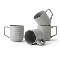 K&Co. Versaille Mug Set 4pk - GREY