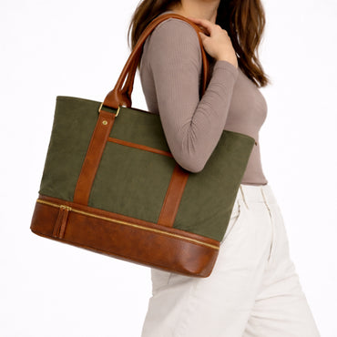 K&Co. Journey Collection Travel Tote Bag - KHAKI