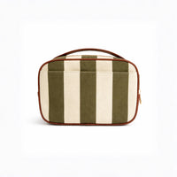 K&Co. Journey Collection Travel Handle Toiletries Bag - KHAKI STRIPE