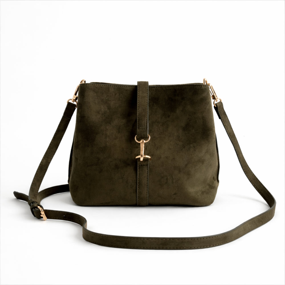 K&Co. Journey Collection Bucket Bag - KHAKI