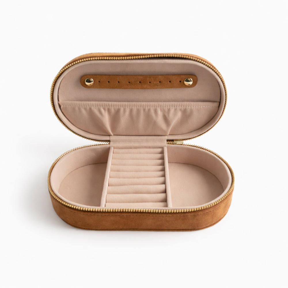 K&Co. Journey Collection Travel Jewellery Case - TAN