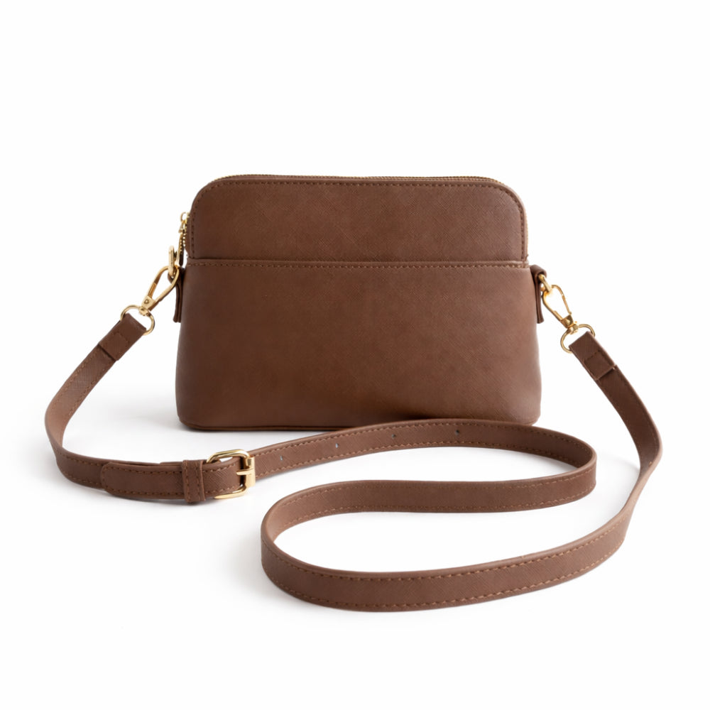 K&Co. Journey Collection Dome Side Bag - CHOCOLATE