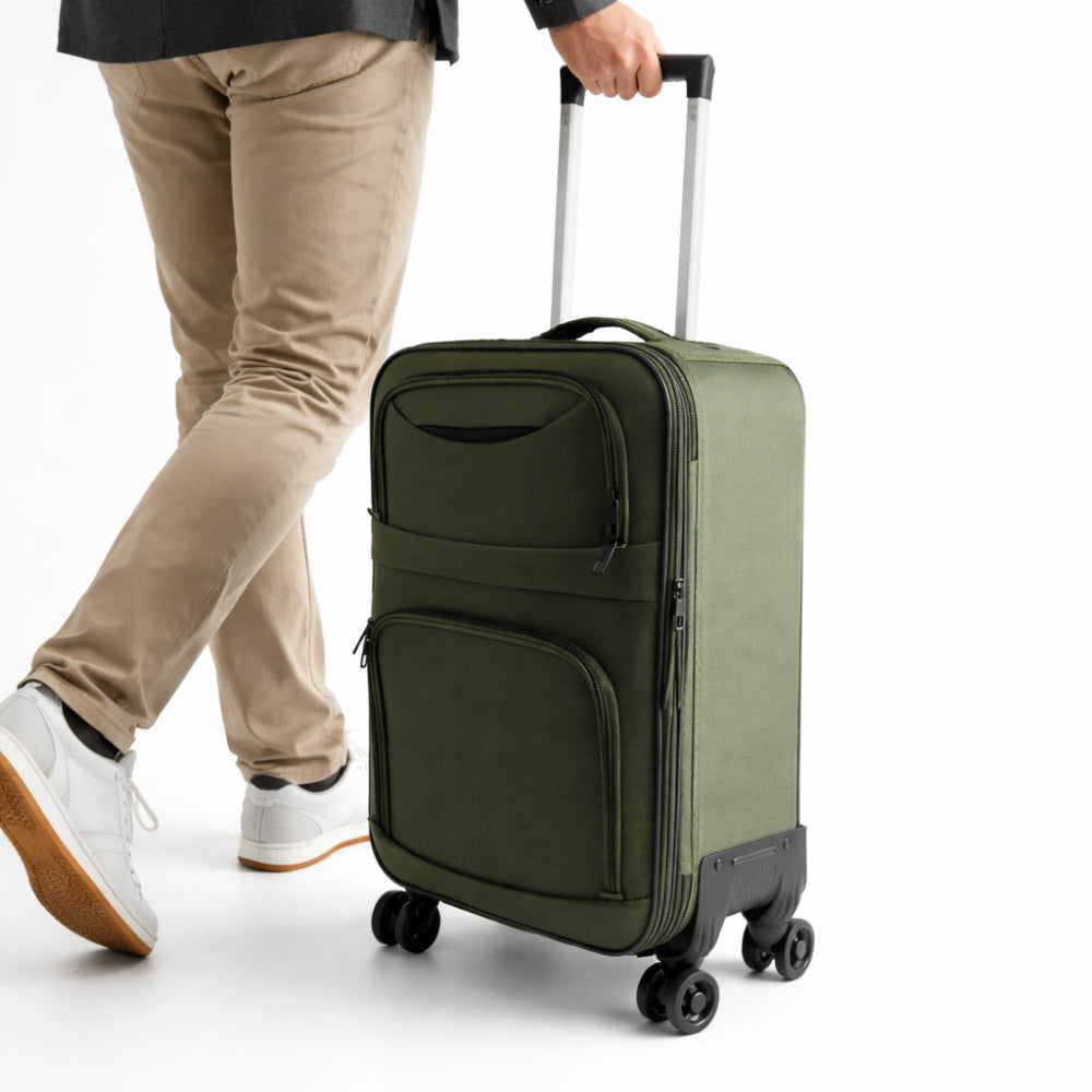 K&Co. Journey Collection Carry On Suitcase 20 inch - KHAKI