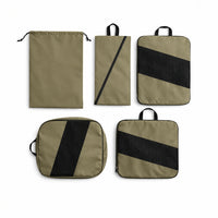 K&Co. Journey Collection Packing Cubes 5pk - KHAKI
