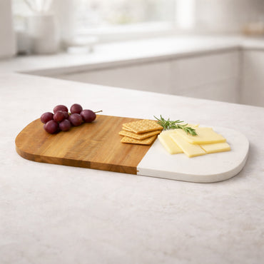 Lake House Collection Wood & Marble Rectangle Board - LARGE