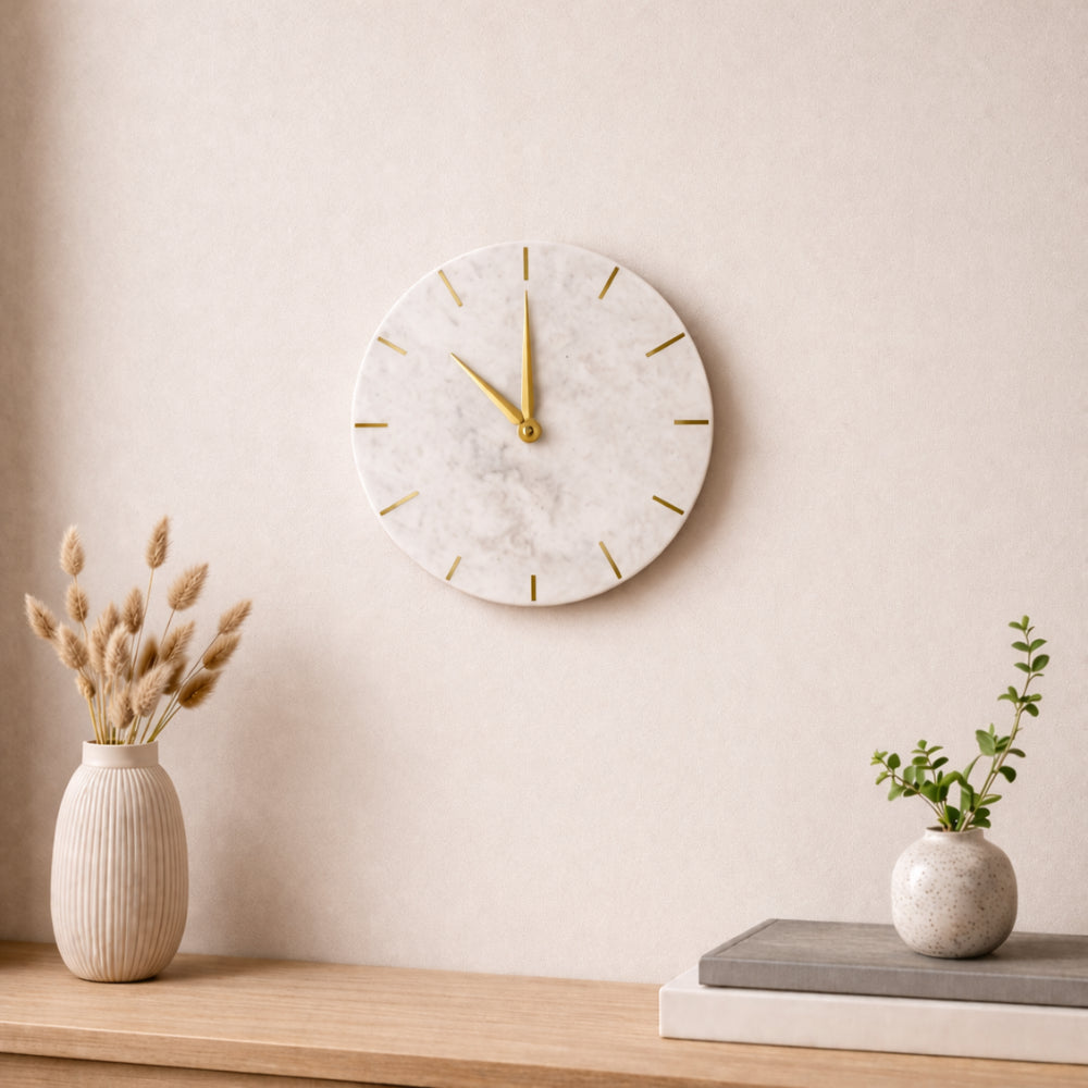 Lake House Collection Marble Wall Clock