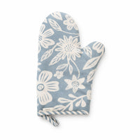 Lake House Collection Oven Mitt - BLUE BLOSSOMS