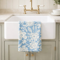 Lake House Collection Tea Towel - BLUE BLOSSOMS